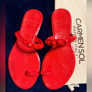 NWOT Carmen Sol Maria Flat Jelly Sandals